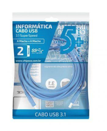 Cabo USB 3.1 A Macho X A Macho Super Speed 2 Metros - 5+ é ruim? Cabo USB 3.1 A Macho X A Macho Super Speed 2 Metros - 5+ é boa?