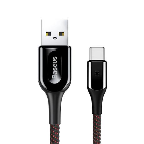 Cabo Usb C Dados Carga Tipo C Reforçado Led Nylon Turbo 3a Baseus Menor preço em Cabo Usb C Dados Carga Tipo C Reforçado Led Nylon Turbo 3a Baseus