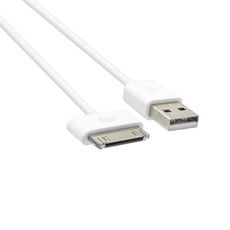 Cabo USB de Recarga Sincronização 30 Pinos 1,8M C3018 Branco - Elg Menor preço em Cabo USB de Recarga Sincronização 30 Pinos 1,8M C3018 Branco - Elg