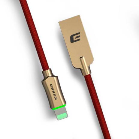 Cabo USB Lighting Essex Powerglide 1,2m Fast Charger 2.4A Vermelho Menor preço em Cabo USB Lighting Essex Powerglide 1,2m Fast Charger 2.4A Vermelho