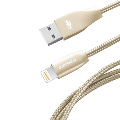 Cabo Usb Lightning 1 Metro Cb1100gd Dourado C3 Tech Menor preço em Cabo Usb Lightning 1 Metro Cb1100gd Dourado C3 Tech