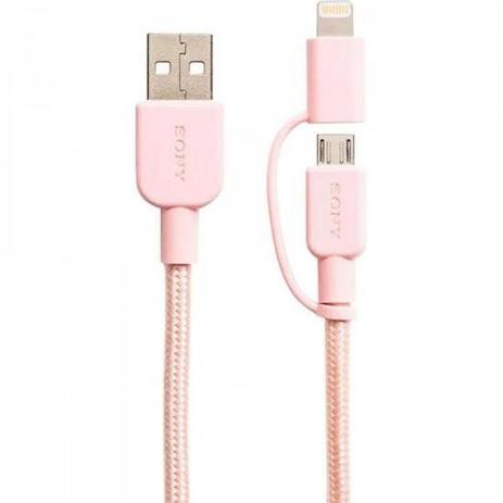 Cabo USB/MINI C/LIGHTNING CP-ABLP150H Rosa SONY Menor preço em Cabo USB/MINI C/LIGHTNING CP-ABLP150H Rosa SONY
