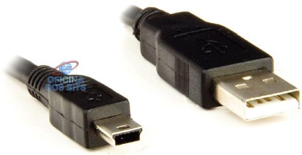 Cabo USB para Mini USB - 5 pinos - para Câmera Digital/MP3/Celular - 1,8 metros - Diversos Menor preço em Cabo USB para Mini USB - 5 pinos - para Câmera Digital/MP3/Celular - 1,8 metros - Diversos