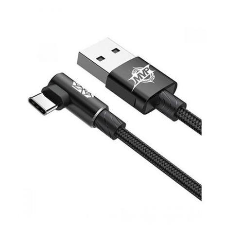 Cabo Usb Tipo C Em L 2metros, Original Baseus Mvp Cable Jogo Cor: Preto Menor preço em Cabo Usb Tipo C Em L 2metros, Original Baseus Mvp Cable Jogo Cor: Preto