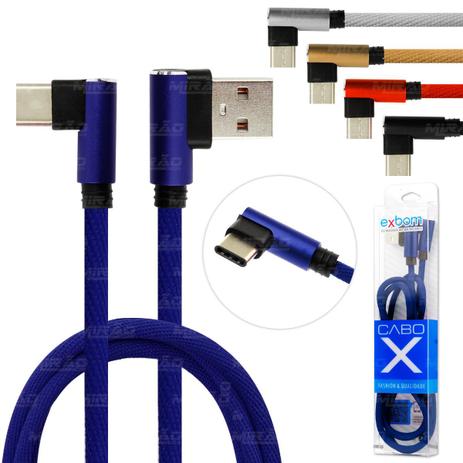 Cabo USB Type C 2.1A para Smartphone Carregamento Rápido e Dados Conector em Alumínio Lateral 1M - 02949 - Exbom Menor preço em Cabo USB Type C 2.1A para Smartphone Carregamento Rápido e Dados Conector em Alumínio Lateral 1M - 02949 - Exbom