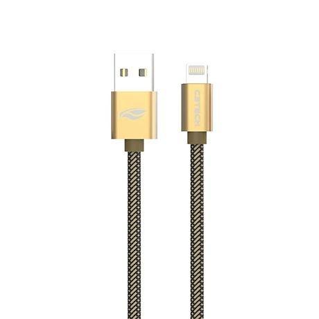 Cabo USB X Lightning para IPHONE 1 Metro HOMOLOGADO Pela APPLE Dourado CB-1100GD C3TECH Menor preço em Cabo USB X Lightning para IPHONE 1 Metro HOMOLOGADO Pela APPLE Dourado CB-1100GD C3TECH