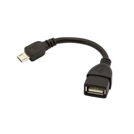 Cabo V8 x USB OTG Femea - Exbom Menor preço em Cabo V8 x USB OTG Femea - Exbom
