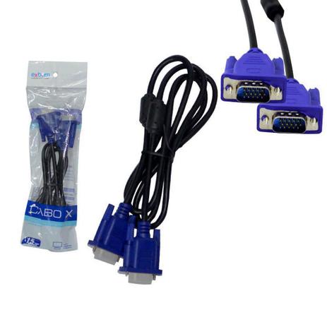 Cabo VGA 1.5 Metros Macho para Macho com Filtro CBX-MVGA15 CBX-MVGA15 EXBOM Menor preço em Cabo VGA 1.5 Metros Macho para Macho com Filtro CBX-MVGA15 CBX-MVGA15 EXBOM
