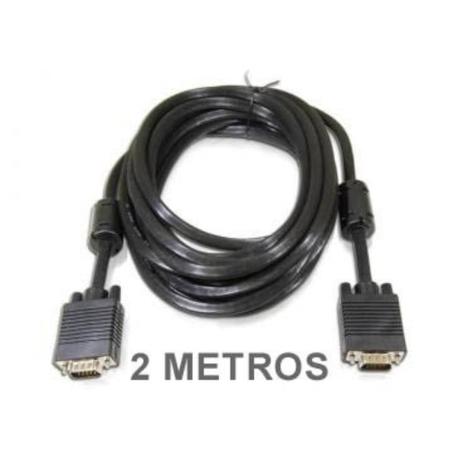 Cabo Vga DB15 Macho Para Vga DB15 Macho 2 Metros Com Filtro Preto 018-9511 - Chipsce Menor preço em Cabo Vga DB15 Macho Para Vga DB15 Macho 2 Metros Com Filtro Preto 018-9511 - Chipsce