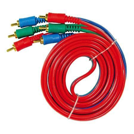 Cabo video componente 3rca+3rca (rgb) 2 metros - Sem marca Menor preço em Cabo video componente 3rca+3rca (rgb) 2 metros - Sem marca
