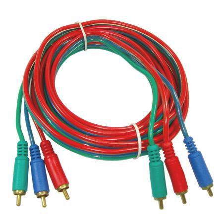 Cabo video componente 3rca+3rca (rgb) 3 metros - Sem marca Menor preço em Cabo video componente 3rca+3rca (rgb) 3 metros - Sem marca
