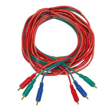 Cabo video componente 3rca+3rca (rgb) 5 metros - Sem marca Menor preço em Cabo video componente 3rca+3rca (rgb) 5 metros - Sem marca