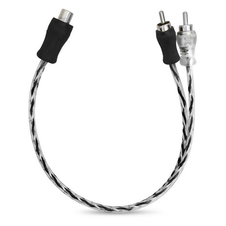 Cabo Y RCA Injetado Transparente 2 Machos 1 Fêmea 4mm Preto Revestimento Borracha - Tech one Menor preço em Cabo Y RCA Injetado Transparente 2 Machos 1 Fêmea 4mm Preto Revestimento Borracha - Tech one