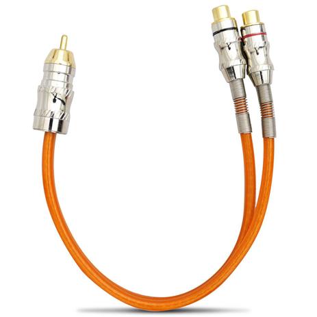 Cabo Y RCA KX3 Linha Profissional Flexível 1 Macho 2 Fêmeas 5mm 30cm Laranja Som Automotivo Menor preço em Cabo Y RCA KX3 Linha Profissional Flexível 1 Macho 2 Fêmeas 5mm 30cm Laranja Som Automotivo