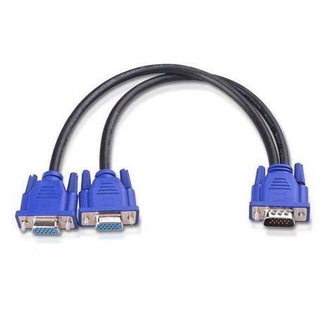 Cabo Y Vga Rgb Ligar um computador em dois monitores Menor preço em Cabo Y Vga Rgb Ligar um computador em dois monitores