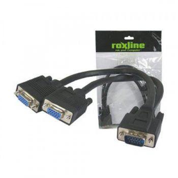 Cabo Y VGA SVGA RGB 1 Macho X 2 Fêmeas 30cm 1pc X 2 monitores - Roxline Menor preço em Cabo Y VGA SVGA RGB 1 Macho X 2 Fêmeas 30cm 1pc X 2 monitores - Roxline