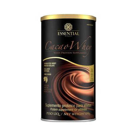 CACAO WHEY ESSENTIAL 450g - CHOCOLATE - Essential nutrition Menor preço em CACAO WHEY ESSENTIAL 450g - CHOCOLATE - Essential nutrition
