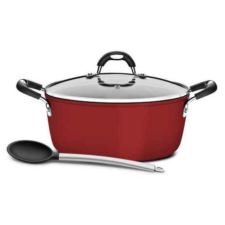 Caçarola Alumínio 24 cm Mônaco Vermelho - Tramontina Menor preço em Caçarola Alumínio 24 cm Mônaco Vermelho - Tramontina
