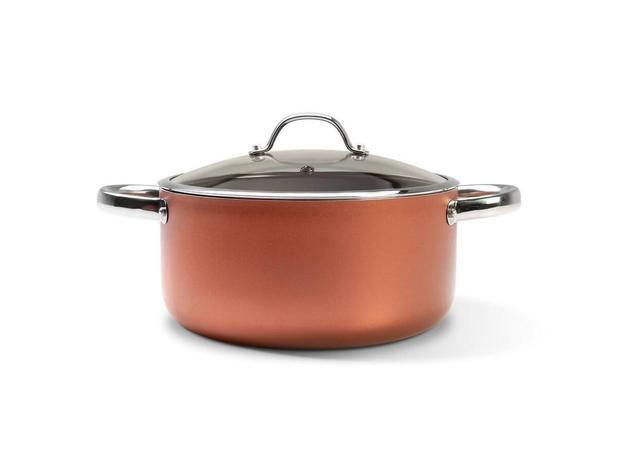 Caçarola Alumínio Com Tampa em Vidro 3,7 L Cobre Curry Brinox - BRI 613 Menor preço em Caçarola Alumínio Com Tampa em Vidro 3,7 L Cobre Curry Brinox - BRI 613