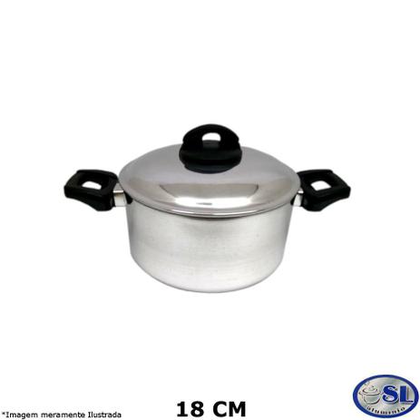 Caçarola Alumínio Polido 18 cm - Alumínio sildan Menor preço em Caçarola Alumínio Polido 18 cm - Alumínio sildan