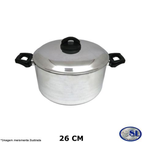 Caçarola Alumínio Polido 26 cm - Alumínio sildan Menor preço em Caçarola Alumínio Polido 26 cm - Alumínio sildan