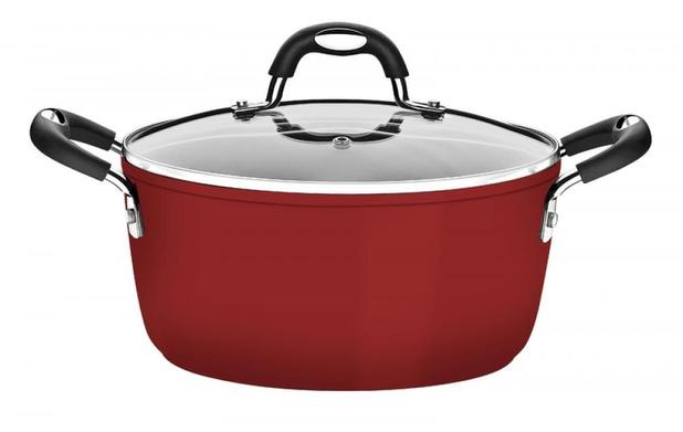 Caçarola Alumínio Vermelho 28cm Mônaco Tramontina 20860728 Menor preço em Caçarola Alumínio Vermelho 28cm Mônaco Tramontina 20860728
