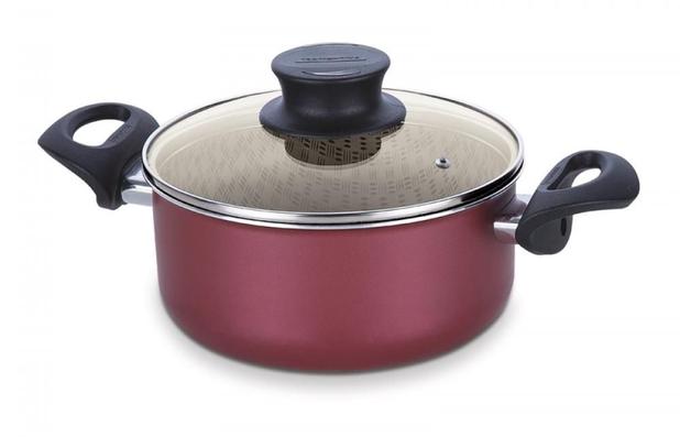 Caçarola Antiaderente Vermelho 18cm Paris Tramontina 20520718 Menor preço em Caçarola Antiaderente Vermelho 18cm Paris Tramontina 20520718