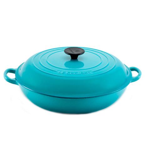 Caçarola Buffet 30 cm Azul Caribe Le Creuset Menor preço em Caçarola Buffet 30 cm Azul Caribe Le Creuset