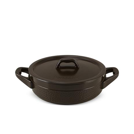 Cacarola buffet de cerâmica ceraflame martelada 24cm 1900ml - chocolate Menor preço em Cacarola buffet de cerâmica ceraflame martelada 24cm 1900ml - chocolate