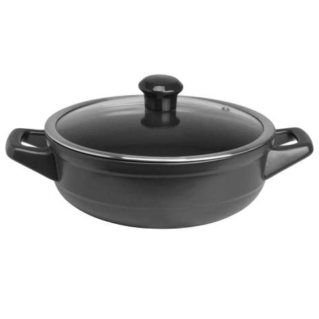 Caçarola Buffet Duo 24Cm 1900Ml - Preto - Ceraflame Menor preço em Caçarola Buffet Duo 24Cm 1900Ml - Preto - Ceraflame
