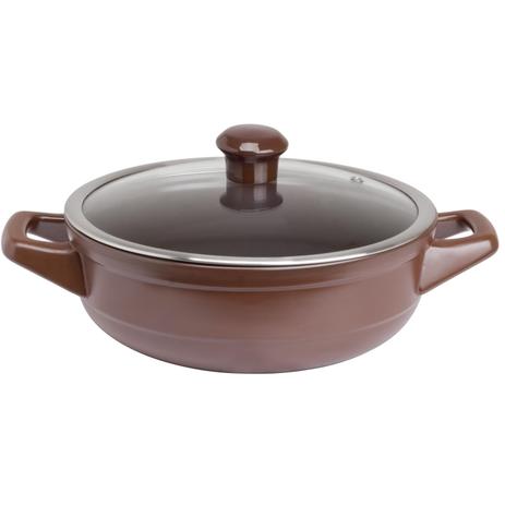 Caçarola buffet em cerâmica 24cm 1900ml ceraflame duo chocolate Menor preço em Caçarola buffet em cerâmica 24cm 1900ml ceraflame duo chocolate