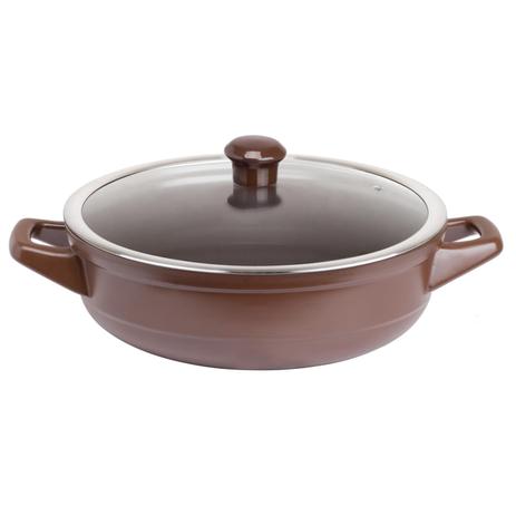 Caçarola buffet em cerâmica 28cm 2500ml ceraflame duo chocolate Menor preço em Caçarola buffet em cerâmica 28cm 2500ml ceraflame duo chocolate