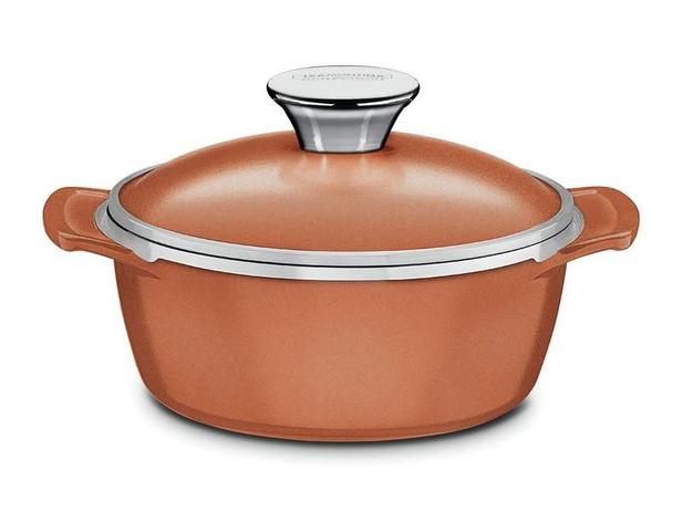 Caçarola Cocotte com Revestimento Interno de Antiaderente 10cm Lyon Cobre - Tramontina Menor preço em Caçarola Cocotte com Revestimento Interno de Antiaderente 10cm Lyon Cobre - Tramontina
