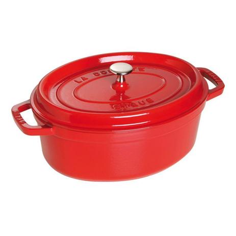 Caçarola Cocotte Oval Cereja Ferro Fundido 23 cm - Staub Menor preço em Caçarola Cocotte Oval Cereja Ferro Fundido 23 cm - Staub