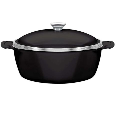Caçarola com Alças Lyon Alumínio 30cm Preta - Tramontina 20960/030 Menor preço em Caçarola com Alças Lyon Alumínio 30cm Preta - Tramontina 20960/030