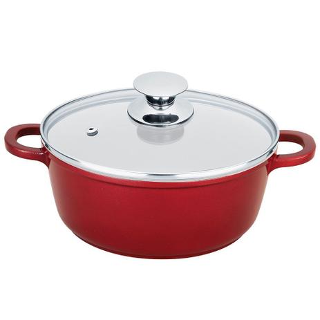 Caçarola Com Revestimento Cerâmico 24cm Vermelha - Clink Menor preço em Caçarola Com Revestimento Cerâmico 24cm Vermelha - Clink