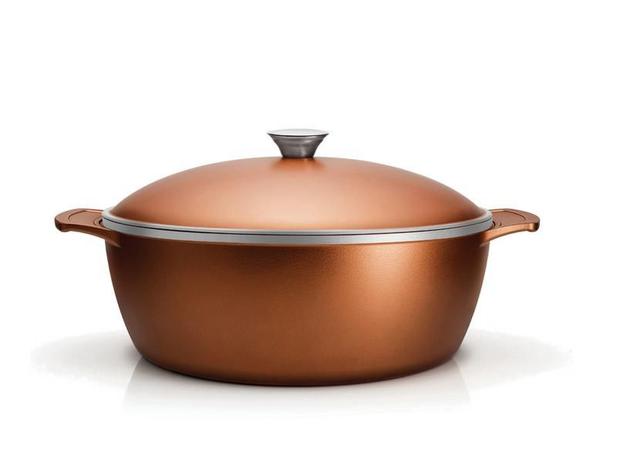 Caçarola com Revestimento Interno de Antiaderente 24cm Lyon Cobre - Tramontina Menor preço em Caçarola com Revestimento Interno de Antiaderente 24cm Lyon Cobre - Tramontina