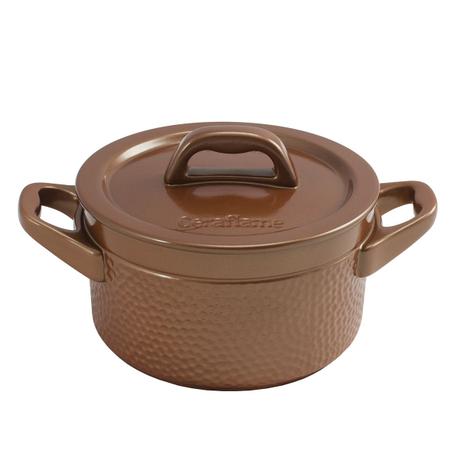 Caçarola Com Tampa 1.5 Litros Cerâmica Martelada Cobre Ceraflame Menor preço em Caçarola Com Tampa 1.5 Litros Cerâmica Martelada Cobre Ceraflame