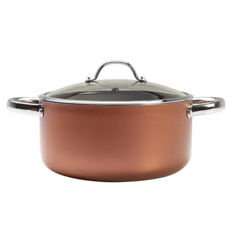 Cacarola Com Tampa Curry 4.7 L Antiaderente Cobre Brinox Menor preço em Cacarola Com Tampa Curry 4.7 L Antiaderente Cobre Brinox
