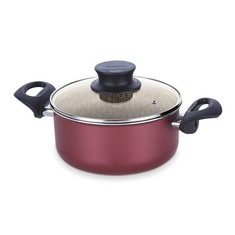 Caçarola Com Tampa de Vidro 24cm - Tramontina Menor preço em Caçarola Com Tampa de Vidro 24cm - Tramontina
