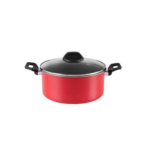 Caçarola com Tampa Garlic 3,4 L Vermelho - Brinox Menor preço em Caçarola com Tampa Garlic 3,4 L Vermelho - Brinox