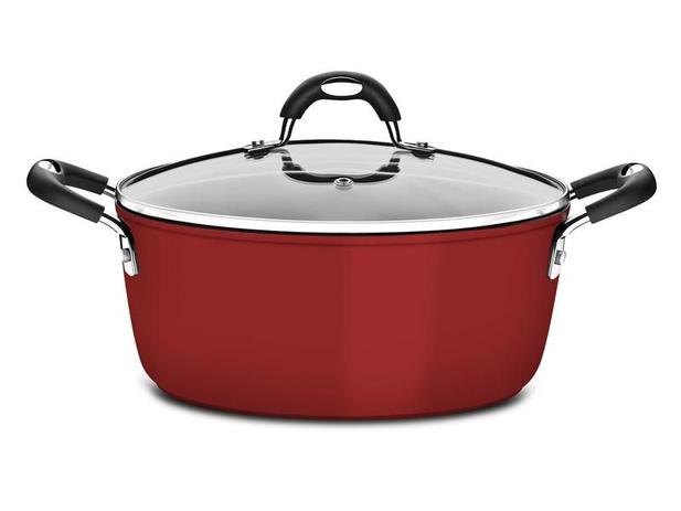 Caçarola de Alumínio com Revestimento Interno de Antiaderente 28cm Mônaco Tamarillo - Tramontina Menor preço em Caçarola de Alumínio com Revestimento Interno de Antiaderente 28cm Mônaco Tamarillo - Tramontina