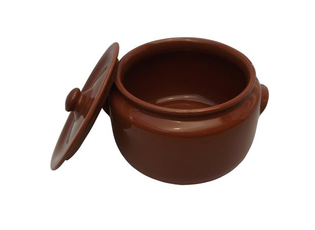 Caçarola de Barro com Asa e Tampa N.4 Casserole - Marrom Menor preço em Caçarola de Barro com Asa e Tampa N.4 Casserole - Marrom