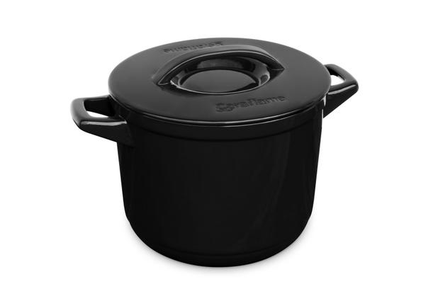 Cacarola de cerâmica ceraflame alta duo+ 24cm 7000ml - preto Menor preço em Cacarola de cerâmica ceraflame alta duo+ 24cm 7000ml - preto