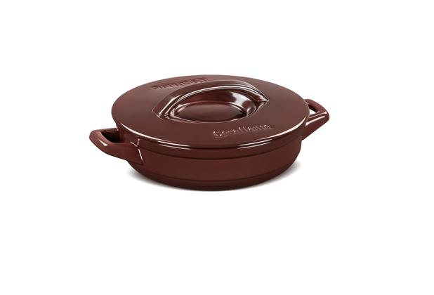 Cacarola de cerâmica ceraflame buffet duo+ 24cm 1900ml - chocolate Menor preço em Cacarola de cerâmica ceraflame buffet duo+ 24cm 1900ml - chocolate