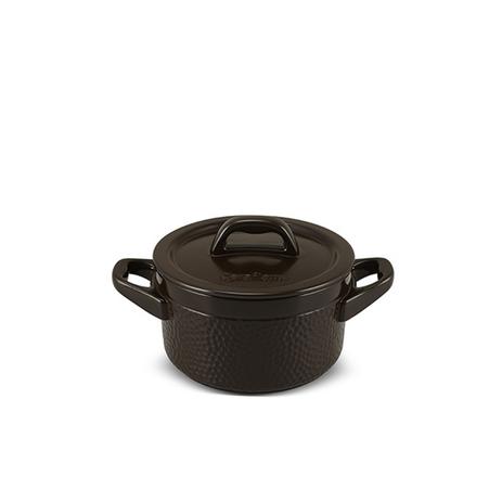 Cacarola de cerâmica ceraflame martelada 16cm 1100ml - chocolate Menor preço em Cacarola de cerâmica ceraflame martelada 16cm 1100ml - chocolate