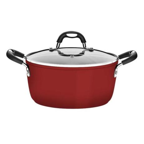 Caçarola em alumínio com tampa de vidro 22 cm - Tramontina Menor preço em Caçarola em alumínio com tampa de vidro 22 cm - Tramontina