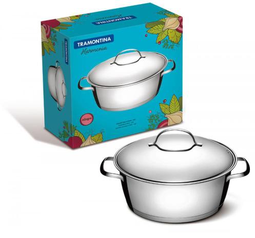 Caçarola Rasa Tramontina Allegra 24cm Inox 62653240 Menor preço em Caçarola Rasa Tramontina Allegra 24cm Inox 62653240
