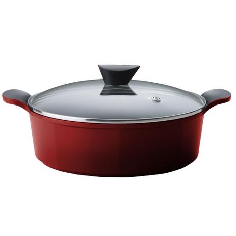 Caçarola Rasa Venn 24cm Alum Antiaderente Vermelho - Neoflam Menor preço em Caçarola Rasa Venn 24cm Alum Antiaderente Vermelho - Neoflam