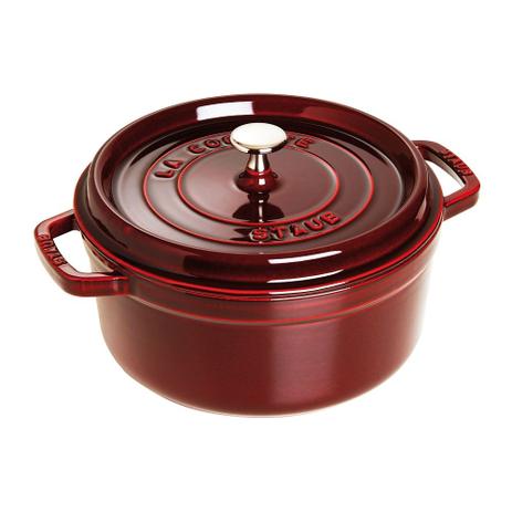 Caçarola Redonda de Ferro Fundido 24cm Vermelho Granada - Staub Menor preço em Caçarola Redonda de Ferro Fundido 24cm Vermelho Granada - Staub
